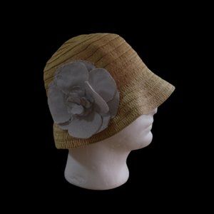 August Hats Floral Cloche Natural ONE SIZE